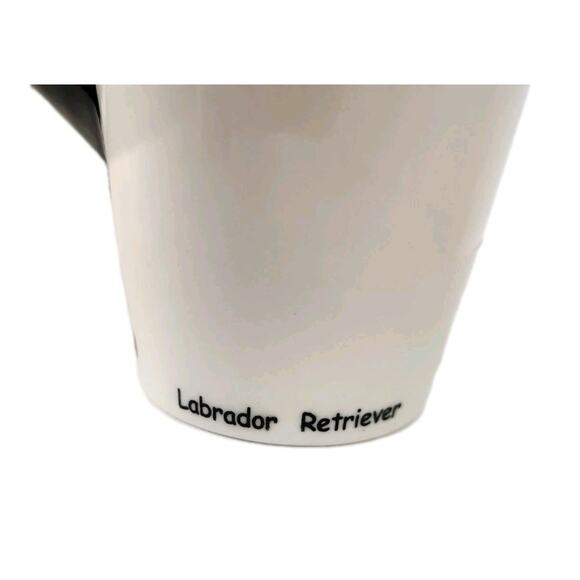Black Labrador Retriever Coffee Mug Ceramic Cup Handpainted 3D Head 10oz 3.75" h - Picture 4 of 9